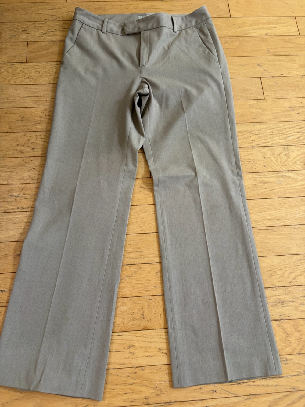Banana Republic Women's Straight-Leg Pants in Light Gray